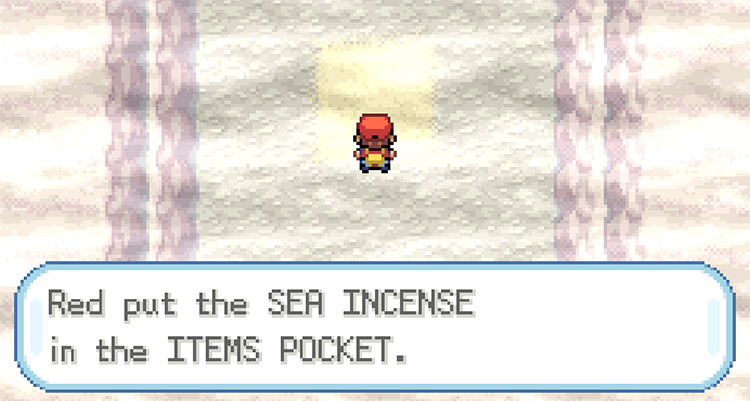 Picking up the Sea Incense in the Lost Cave / Pokemon FRLG