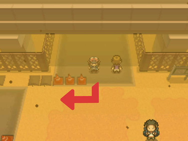Once you’ve walked under the overpass, take a left on the available road / Pokémon BW