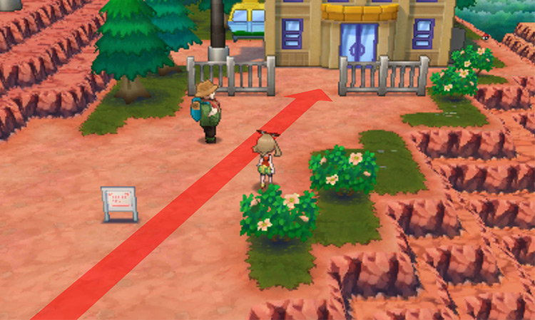 Entrance to the Cable Car station / Pokémon Omega Ruby and Alpha Sapphire