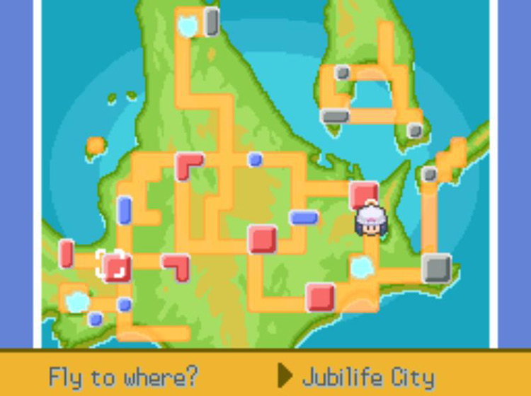 Flying to Jubilife City. / Pokémon Platinum