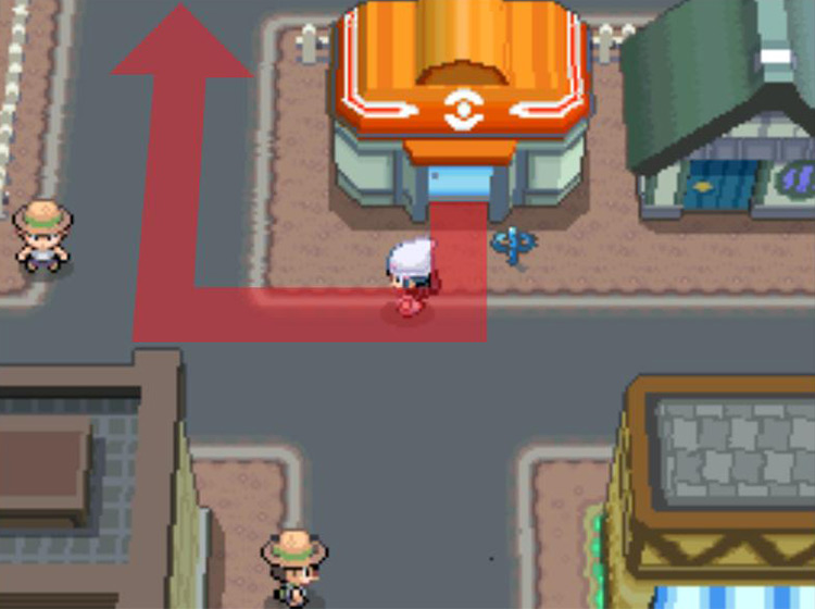  Heading to the northern end of Eterna City. / Pokémon Platinum