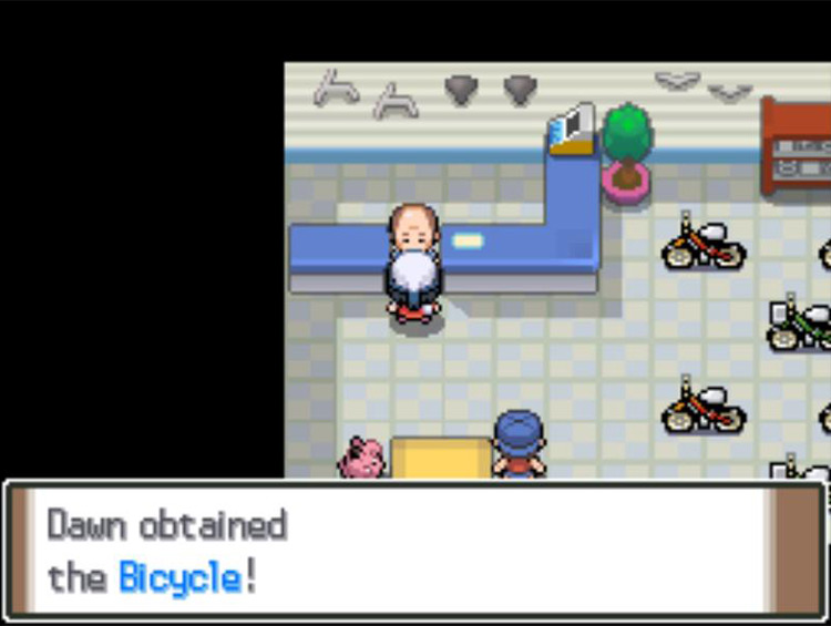 Acquiring the Bicycle. / Pokémon Platinum