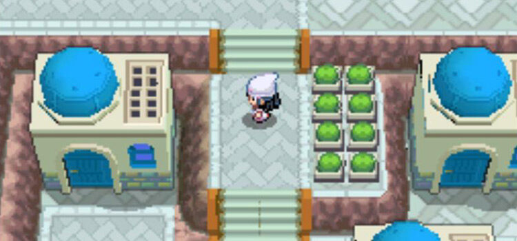 Outside the Hotel Grand Lake Area in Pokémon Platinum