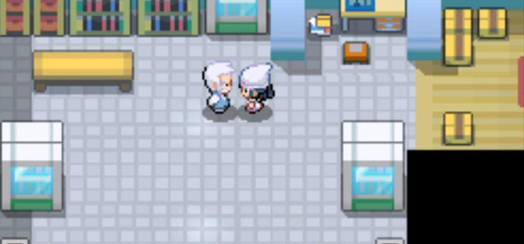 Inside of Professor Rowan's Lab in Pokémon Platinum