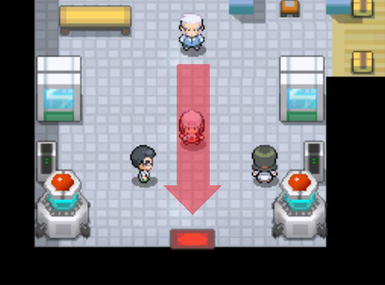 Leaving Professor Rowan’s lab. / Pokémon Platinum