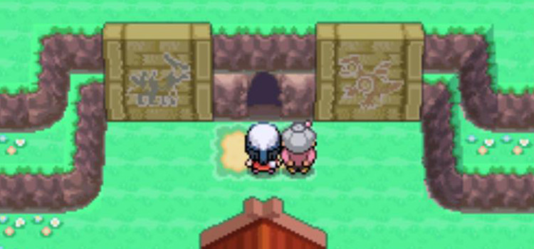 Entrance to the Celestic Ruins in Pokémon Platinum