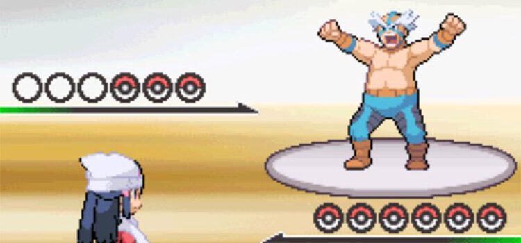 Gym Leader Wake battle pose in Pokémon Platinum