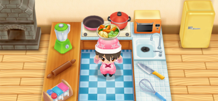 Holding a plate of Pot au Feu in SoS:FoMT