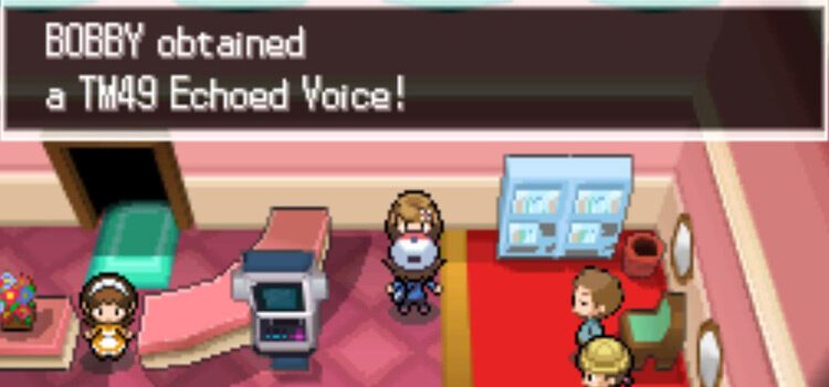 Getting TM49 Echoed Voice from an NPC in Nimbasa City (Pokémon Black)