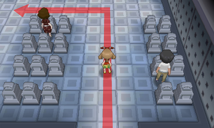 Inside the first floor of Mt. Pyre / Pokémon Omega Ruby and Alpha Sapphire