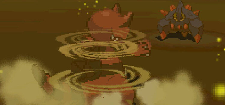Using Sandstorm in battle in Pokémon Black