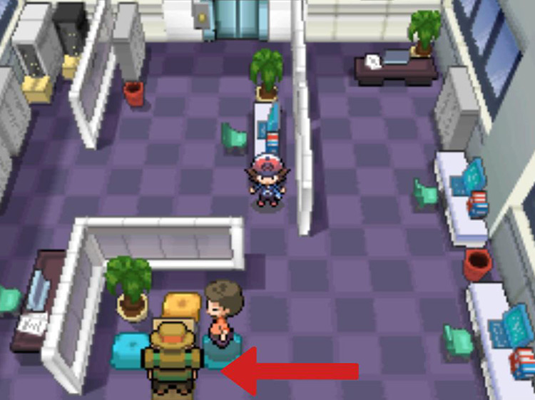 The Hiker who gives you TM44 Rest is sitting towards the back of the 11th floor / Pokémon Black/White