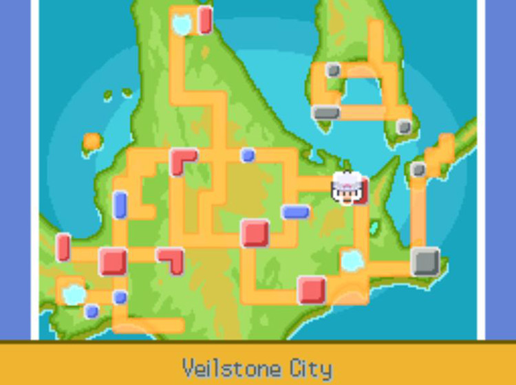TM49 Snatch’s location on the Town Map / Pokémon Platinum
