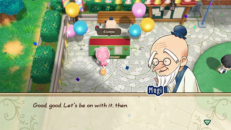 Mugi starts the Moo-Moo Festival. / Story of Seasons: Friends of Mineral Town