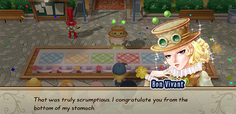 The farmer wins the Cooking Exhibition. / Story of Seasons: Friends of Mineral Town