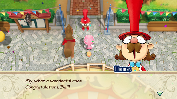 The farmer wins the horse race. / Story of Seasons: Friends of Mineral Town