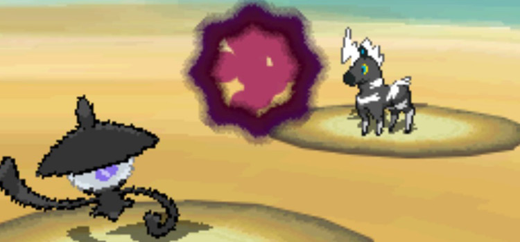 Using Shadow Ball in battle in Pokémon Black