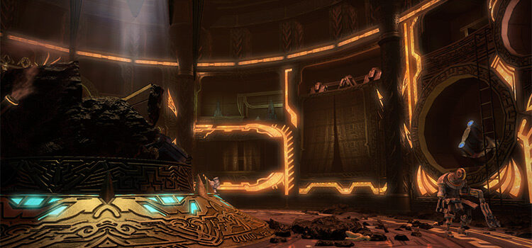 Interior of The Fractal Continuum Dungeon in FFXIV