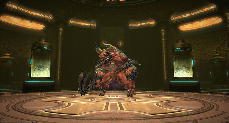 Half man, half bull Minotaur boss / Final Fantasy XIV