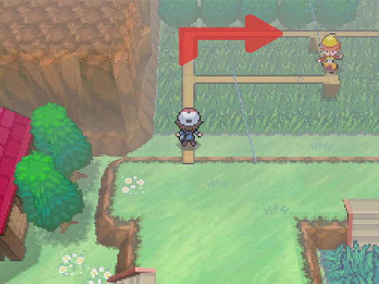 Turn right on the beam. / Pokémon Black and White