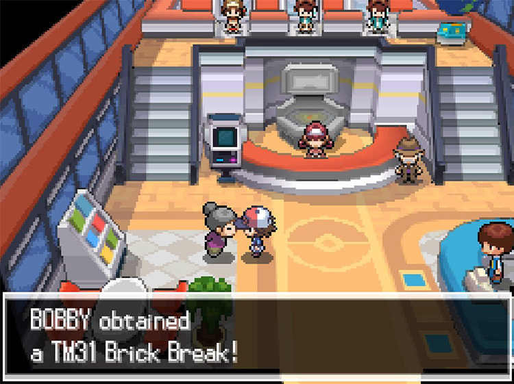 Receiving TM31 Brick Break. / Pokémon Black and White