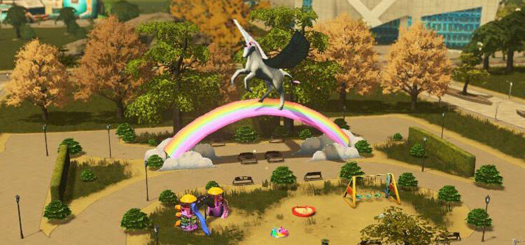 The Sparkly Unicorn Rainbow Park in Cities: Skylines