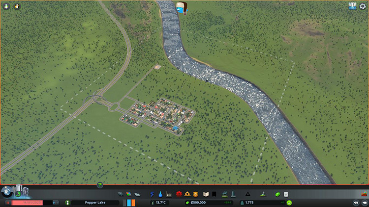By far the easiest of the five Natural Disasters scenarios, Tornado Country gives you tons of flat terrain / Cities: Skylines