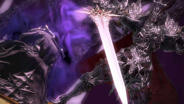 Thordan sentences Lahabrea to death / Final Fantasy XIV