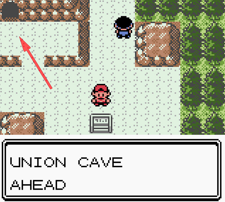 Reading the Union Cave sign / Pokémon Crystal