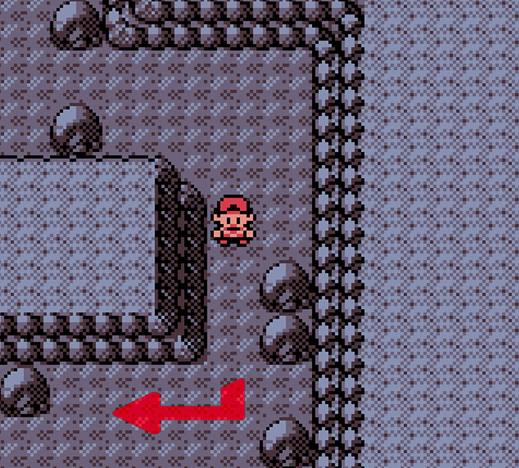 Traveling through the first level of Union Cave / Pokémon Crystal