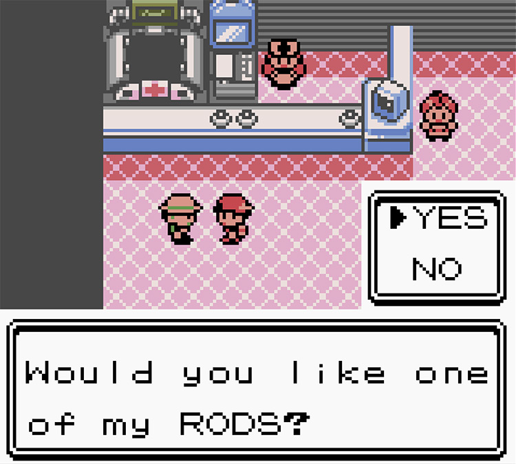 Receiving the Old Rod / Pokémon Crystal