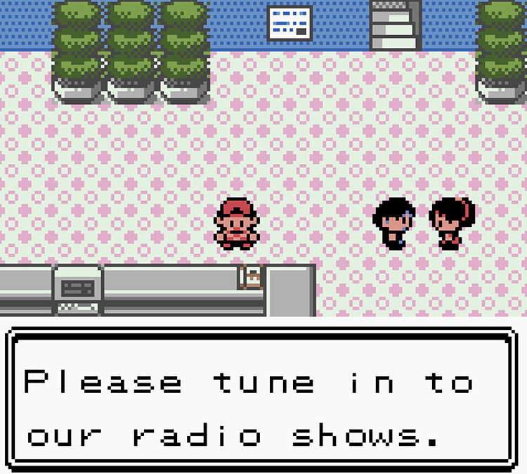 Use the Radio Card to listen to the Radio / Pokémon Crystal