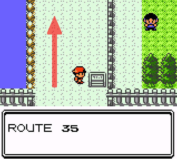 Goldenrod City’s north exit leads to Route 35 / Pokémon Crystal