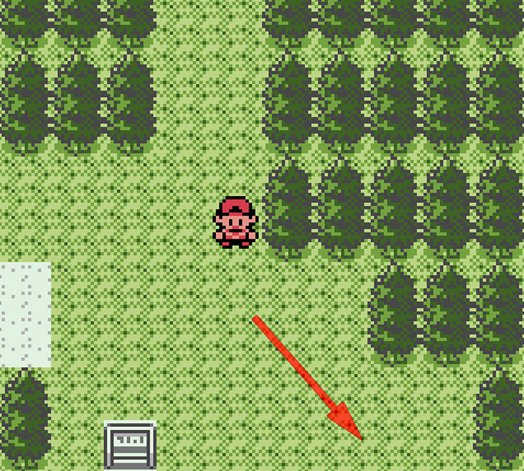 Stay to the right to reach Route 32 / Pokémon Crystal