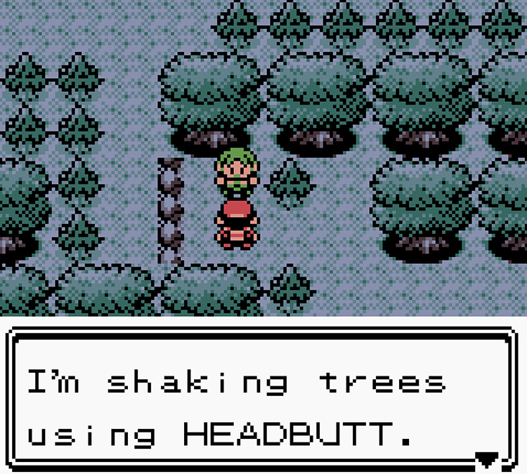 Talking to the green-haired guy / Pokémon Crystal