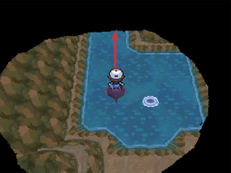 Head north across the water. / Pokémon Black and White