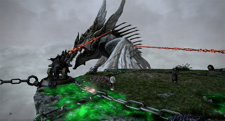The Dragonkillers latched onto Bismarck / Final Fantasy XIV