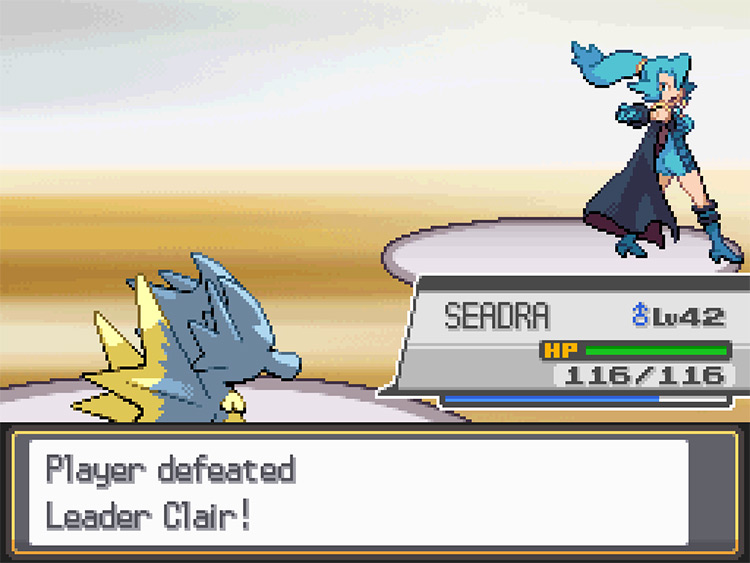 Clair being defeated! / Pokémon HeartGold and SoulSilver