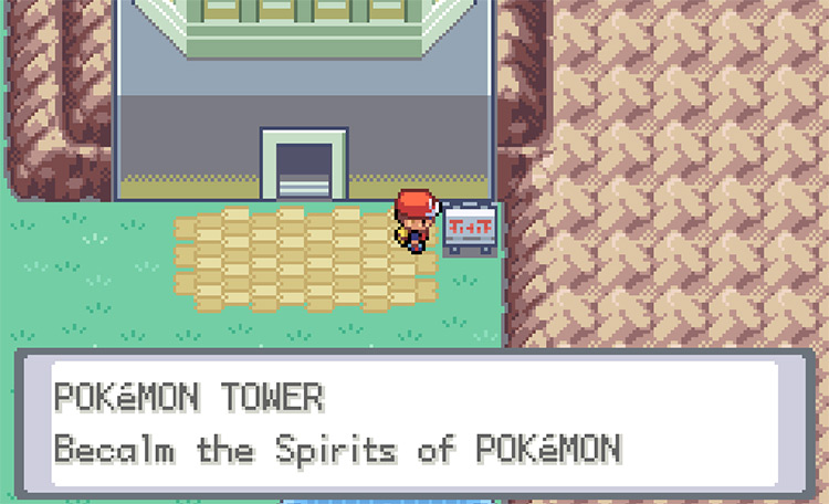 Outside of the Pokémon Tower in Lavender Town / Pokémon FireRed and LeafGreen