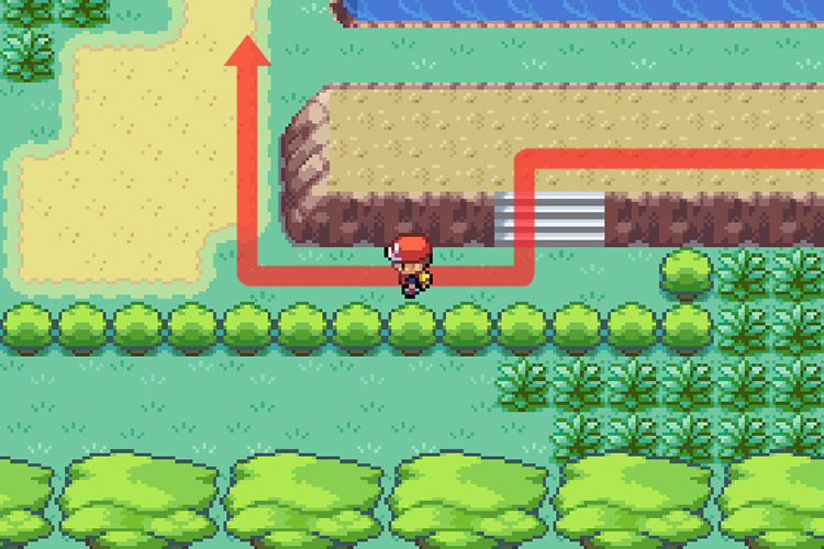 Exiting the 1st elevated portion / Pokémon FireRed and LeafGreen