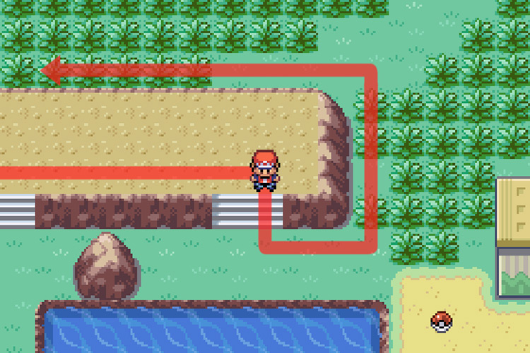 Exiting the 2nd elevated portion / Pokémon FireRed and LeafGreen