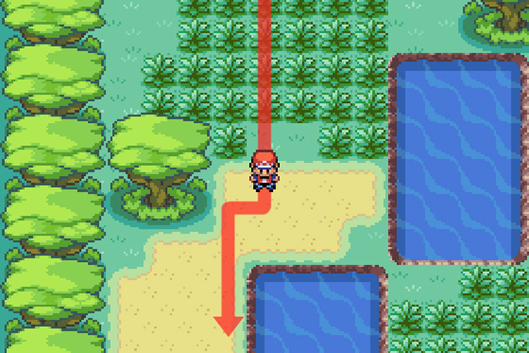 Heading towards the exit of Area 2 / Pokémon FireRed and LeafGreen