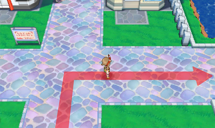 The path back to the Oceanic Museum / Pokémon Omega Ruby and Alpha Sapphire