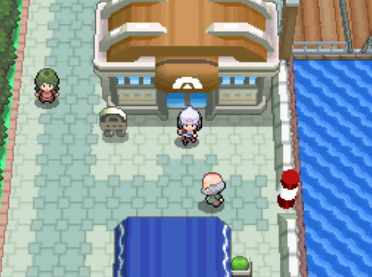 At the entrance of Canalave Gym. / Pokémon Platinum