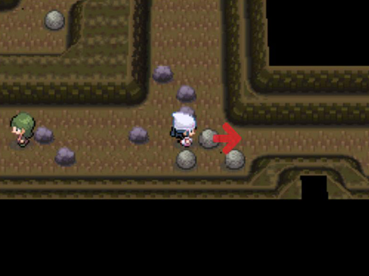 Moving the northern boulder out of the way / Pokémon Platinum