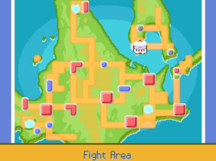 TM71 Stone Edge’s second location on the Town Map / Pokémon Platinum