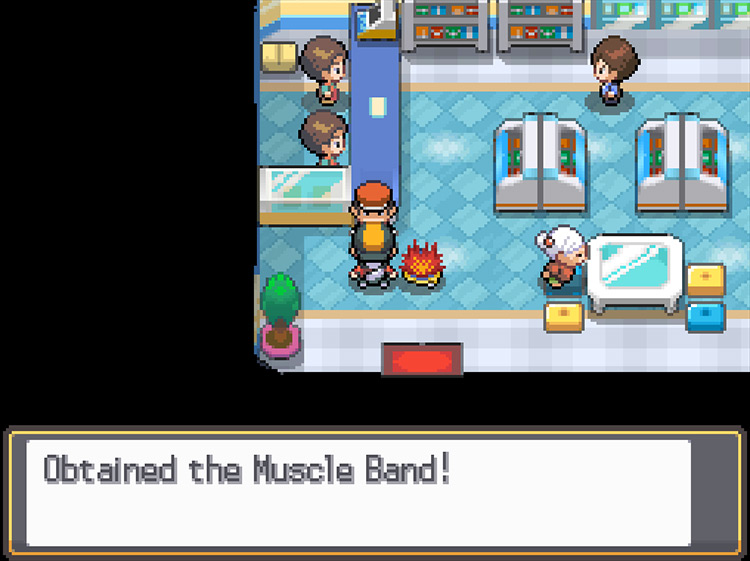 The deliveryman delivering a Muscle Band. / Pokémon HeartGold and SoulSilver