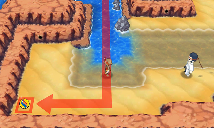 The location of the Heracronite / Pokémon Omega Ruby and Alpha Sapphire