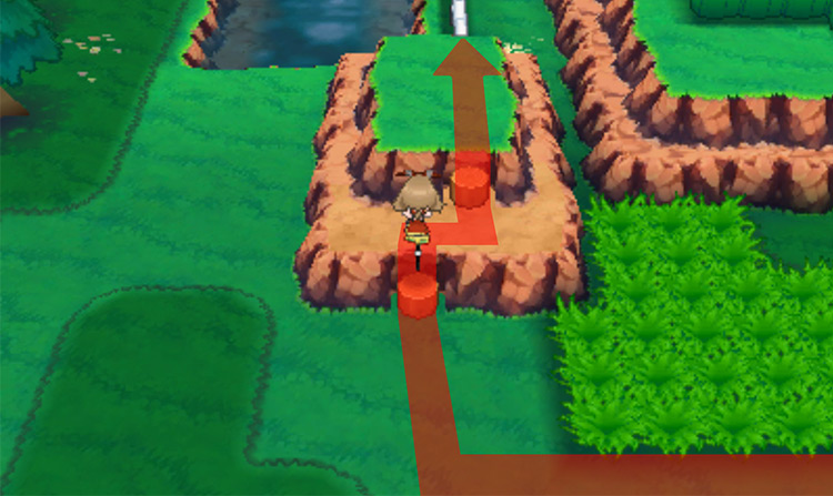 Climbing up wooden stumps / Pokémon Omega Ruby and Alpha Sapphire