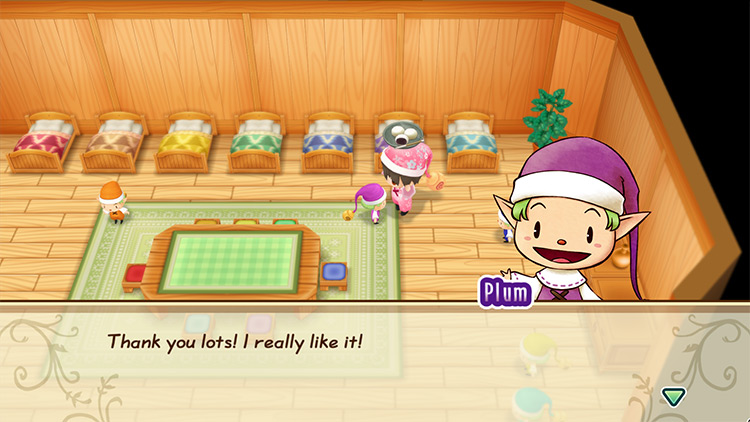 The farmer gives Plum Mochi. / Story of Seasons: Friends of Mineral Town